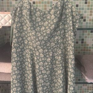 Floral Green Women's Dress